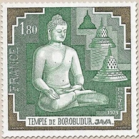 Temple De Borobudur à Java. 1f.80 Brun Clair Et Vert-bleu Y2036 - Nuevos