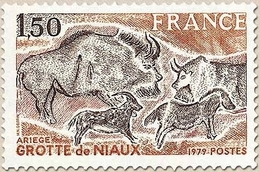 Série Touristique. Grotte De Niaux 1f.50 Brun-jaune, Rouge Et Brun Y2043 - Nuovi