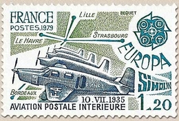 Europa. Simoun, Aviation Postale Intérieure. 1f.20 Bleu, Bleu-turquoise Et Vert Y2046 - Ungebraucht
