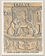 Série Artistique. Diane Au Bain. Château D'Ecouen 2f. Bistre-orange Et Noir Y2053 - Unused Stamps