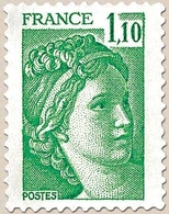 Type Sabine. 1f.10 Vert Y2058 - Neufs