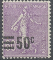 Type Semeuse Lignée (200) Surchargé. 50c. Sur 60c. Violet (200) Neuf Luxe ** Y223 - Unused Stamps