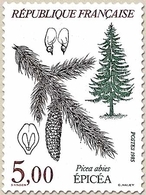 Flore Et Faune De France. Arbres Picea Abies. 5f. Multicolore Y2387 - Unused Stamps