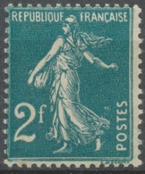 Type Semeuse Fond Plein, Inscriptions Grasses. 2f. Vert-bleu Neuf Luxe ** Y239 - Unused Stamps