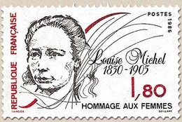 Hommage Aux Femmes. Louise Michel (1830-1905). 1f.80 Noir Et Rouge Y2408 - Ongebruikt