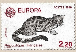Europa. Protection De La Nature Et De L'environnement. Mammifères. Genette  2f.20 Noir Et Rouge Y2416 - Unused Stamps