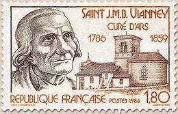 Bicentenaire De La Naissance De Saint J.M.B. Vianney (1786-1859), Curé D'Ars. Portrait Du Saint, Vue De L'église   Y2418 - Unused Stamps