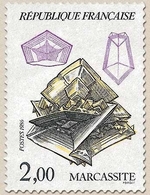 Série Nature De France. Minéraux. Marcassite  2f. Jaune, Noir Et Lilas Y2429 - Unused Stamps