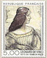 Série Artistique. Portrait D'Isabelle D'Este, De Léonard De Vinci. 5f. Jaune Clair Et Brun Y2446 - Ungebraucht