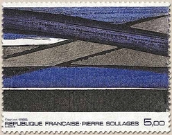 Série Artistique. Œuvre De Pierre Soulages  5f. Violet, Gris Et Noir Y2448 - Ungebraucht