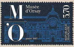 Inauguration Du Musée D'Orsay. Façade Du Bâtiment  3f.70 Bleu Clair Sur Bleu Foncé Y2451 - Neufs