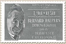 Personnages Célèbres Médecins Et Biologistes. Bernard Halpern (1804-1978)  1f.90 + 50c. Y2456 - Ungebraucht