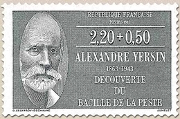 Personnages Célèbres Médecins Et Biologistes. Alexandre Yersin, Microbiologiste (1863-1943)  2f.20 + 50c. Y2457 - Neufs