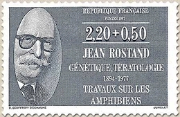 Personnages Célèbres Médecins Et Biologistes. Jean Rostand, Biologiste Et écrivain (1894-1977)  2f.20 + 50c. Y2458 - Ongebruikt