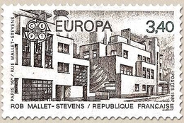 Europa. Architecture Moderne. Rue Mallet-Stevens Paris 16°  3f.40 Brun Et Vert Y2472 - Ungebraucht