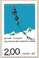 6e Congrès International Des Transports à Câbles, à Grenoble. Chaîne De Nacelles Sur Fond Montagneux  2f Y2480 - Neufs