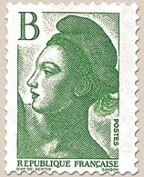 Type Liberté Avec Lettre B. (Valeur Du Tarif Postal Pour P.N.U. De 20 G Maximum : 2 F à Compter Du 1.8.87). Y2483 - Ongebruikt