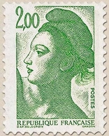 Type Liberté De Delacroix. 2f. Vert Y2484 - Ongebruikt