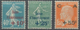Série Au Profit De La Caisse D'Amortissement. 3 Valeurs Neuf Luxe ** Y248S - Unused Stamps