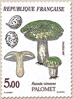 Flore Et Faune De France. Champignons. Palomet (Russula Virescens) 5f. Vert, Brun Et Noir Y2491 - Ungebraucht