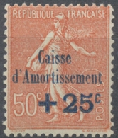 Au Profit De La Caisse D'Amortissement. +25c. Sur 50c. (rouge-brun) (B) Neuf Luxe ** Y250 - Unused Stamps