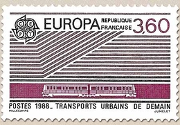 Europa. Transports Et Communication. Transports Urbains De Demain 3f.60 Violet Et Noir Y2532 - Unused Stamps