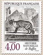 Série Nature De France. Animaux De L'Histoire Naturelle, De Buffon. Renard  4f. Violet Et Noir Y2541 - Nuevos