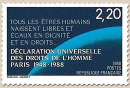 40e Anniversaire De La Déclaration Universelle Des Droits De L'Homme. Article 1er De La Déclaration  2f.20 Y2559 - Unused Stamps