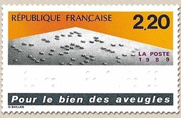 Pour Le Bien Des Aveugles. Texte En Braille (V. Haüy)  2f.20 Orange, Gris Et Bleu Y2562 - Unused Stamps