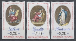 Série Bicentenaire De La Révolution Et De La Déclaration Des Droits De L'Homme Et Du Citoyen. 3 Valeurs Y2575S - Unused Stamps