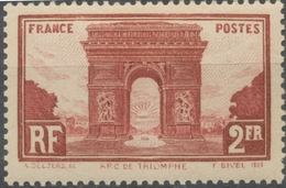 Monuments Et Sites. Arc De Triomphe De L'Etoile. 2f. Brun-rouge Neuf Luxe ** Y258 - Ongebruikt