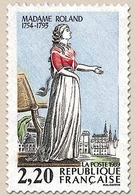 Personnages Célèbres De La Révolution. Mme Roland (1754-1793)  2f.20 Multicolore Y2593 - Unused Stamps