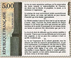 Bicentenaire De La Révolution Et De La Déclaration Des Droits De L'Homme Et Du Citoyen. 5f. Articles II à VI Y2597 - Ungebraucht
