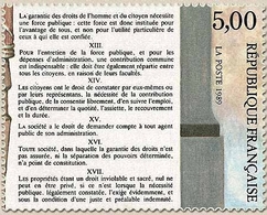 Bicentenaire De La Révolution Et De La Déclaration Des Droits De L'Homme Et Du Citoyen. 5f. Articles XII à XVII Y2599 - Unused Stamps