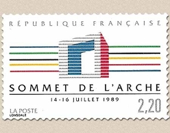 Sommet Des Pays Industrialisés, à L'Arche De La Défense. Logo De La Conférence  2f.20 Multicolore Y2600 - Unused Stamps