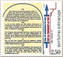 Bicentenaire De La Déclaration Des Droits De L'Homme Et Du Citoyen. 2f.50 Articles VII à XI Y2604 - Unused Stamps