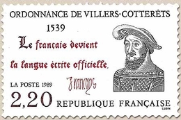 450e Anniversaire De L'Ordonnance De Villers-Cotterêts Sur Le Traitement Des Archives. 2f.20 Noir Et Rouge Y2609 - Ongebruikt