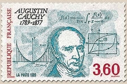 Bicentenaire De La Naissance D'Augustin Cauchy (1789-1857), Mathématicien. Portrait, Formule Et Courbes  3f.60 Y2610 - Ungebraucht