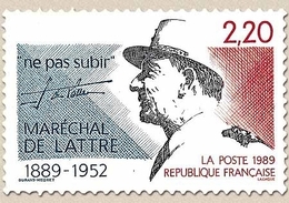 Centenaire De La Naissance Du Maréchal De Lattre De Tassigny (1889-1952) Portrait Et Devise  2f.20 Y2611 - Unused Stamps