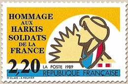 Hommage Aux Harkis, Soldats De La France. Profil D'un Harki  2f.20 Multicolore Y2613 - Neufs