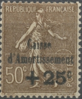 Au Profit De La Caisse D'Amortissement. Types Anciens Surchargés. +25c. Sur 50c. Brun Neuf Luxe ** Y267 - Unused Stamps