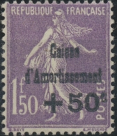 Au Profit De La Caisse D'Amortissement. Types Anciens Surchargés. +50c. Sur 1f.50 (violet) Neuf Luxe ** Y268 - Neufs