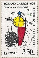 Roland Garros 1991. Tournoi Du Centenaire Œuvre Originale De Miro. 3f.50 Multicolore Y2699 - Nuevos