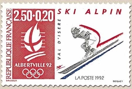 Albertville'92. Jeux Olympiques D'hiver. Disciplines Sportives. Ski Alpin (Val D'Isère)  2f.50 + 20c. Y2710 - Neufs