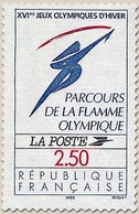 Parcours De La Flamme Olympique. Logo Officiel  2f.50 Bleu, Rouge Et Noir Y2732 - Neufs