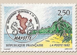 150e Anniversaire Du Rattachement Volontaire De Mayotte à La France. Paysage Et Logo  2f.50 Y2735 - Neufs