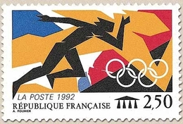 Jeux Olympiques D'été 1992, à Barcelone (Espagne). Émission Franco-grecque. Silhouette De Coureur 2f.50 Y2745 - Nuevos