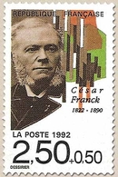 Personnages Célèbres. Musiciens. César Franck (1822-1890)  2f.50 + 50c. Multicolore Y2747 - Nuevos
