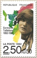 Personnages Célèbres. Musiciens. Germaine Tailleferre (1892-1983)  2f.50 + 50c. Multicolore Y2752 - Neufs
