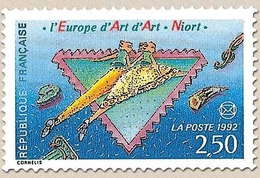 Congrès Des Sociétés Philatéliques Françaises, à Niort. L'Europe D'Art. Personnages Allégoriques.  2f.50 Y2758 - Unused Stamps